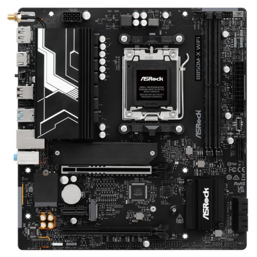 Asrock B850M-X WIFI R2.0, AMD B850, AM5, Micro ATX, 2 DDR5, HDMI, DP, Wi-Fi 6E, 2.5G LAN, 2x M.2 Asrock B850M-X WIFI R2.0, AMD B850, AM5, Micro ATX, 2 DDR5, HDMI, DP, Wi-Fi 6E, 2.5G LAN, 2x M.2